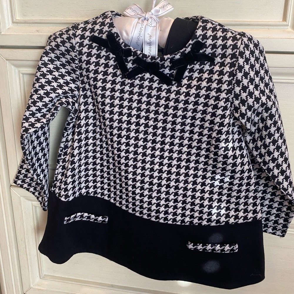 Black and white baby girl outfit